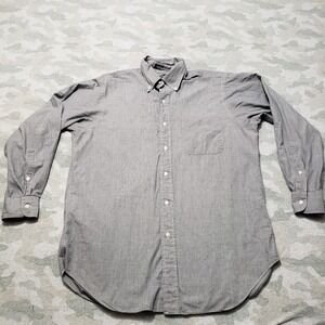 Thomas Bros Shirt Mens 15 1/2x32‎ Gray Pockets Long Sleeve Button-Up